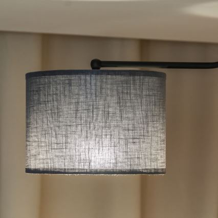 Prilepljena stropna svetilka ALBA 3xE27/15W/230V siva