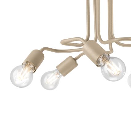 Prisajen lestenec CHARLIE 5xE27/15W/230V bež