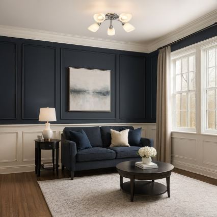 Prisajen lestenec PORTOS 5xE14/10W/230V poliran krom