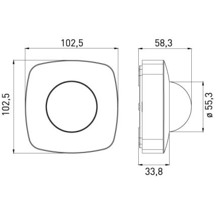 Prisotnostni senzor PRES SENSOR 2000W, bel
