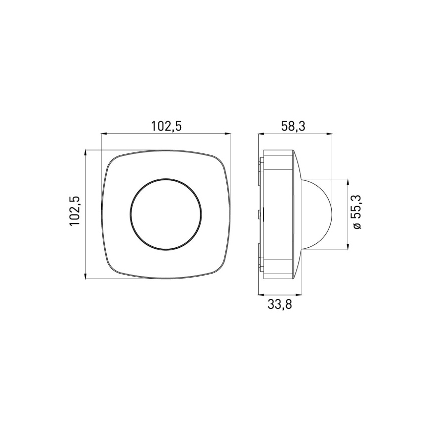 Prisotnostni senzor PRES SENSOR 2000W, bel