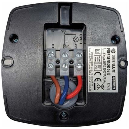 Prisotnostni senzor PRES SENSOR 2000W, črne barve