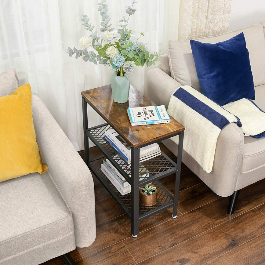 Pristavna mizica ELDUR rjava/črna