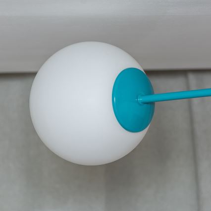 Pritrdilna stropna svetilka MOON 2xE27/15W/230V turkizna