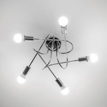 Pritrdilni lestenec OXFORD 5xE27/15W/230V sijajni krom