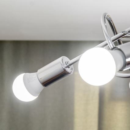 Pritrdilni lestenec OXFORD 5xE27/15W/230V sijajni krom