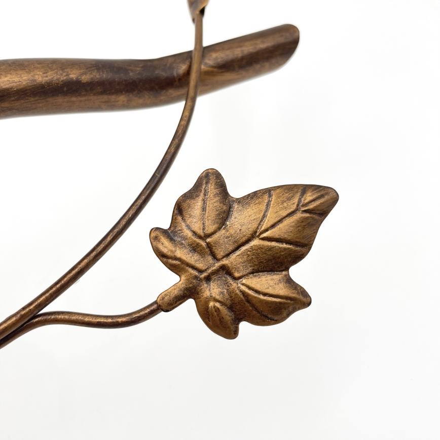 Pritrdjen lestenec ROZETA 5xE14/40W/230V bronast