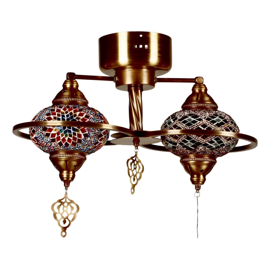 Pritrdjen lestenec YENI 1xE27/40W/230V, bronast