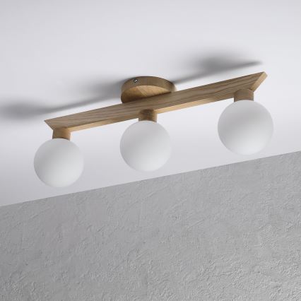 Pritrdjen stropni lestenec ANTONIO 3xG9/5W/230V hrast/bela