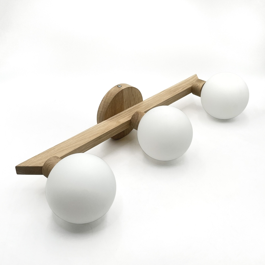 Pritrdjen stropni lestenec ANTONIO 3xG9/5W/230V hrast/bela