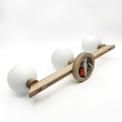 Pritrdjen stropni lestenec ANTONIO 3xG9/5W/230V hrast/bela