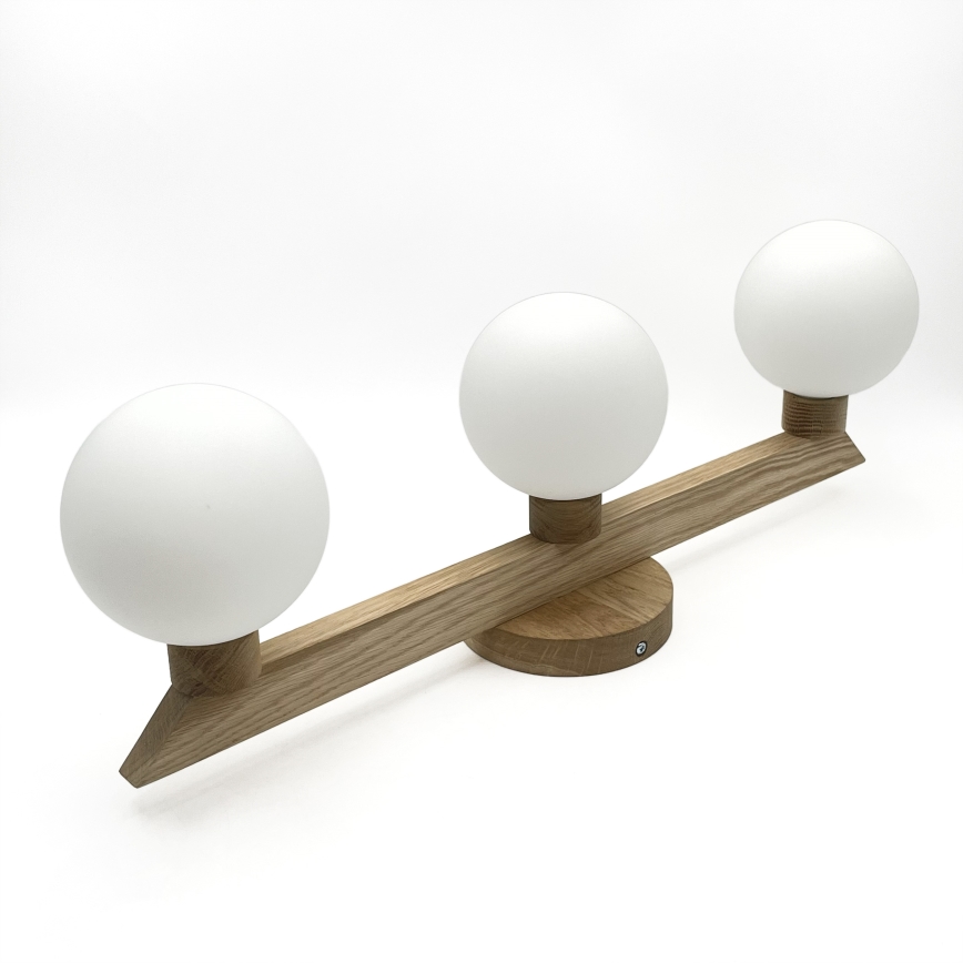 Pritrdjen stropni lestenec ANTONIO 3xG9/5W/230V hrast/bela