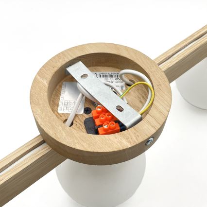 Pritrdjen stropni lestenec ANTONIO 3xG9/5W/230V hrast/bela