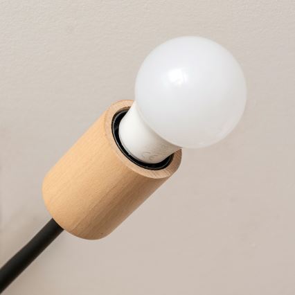 Pritrdjen stropni lestenec CAMBRIDGE 4xE27/15W/230V iz borovine