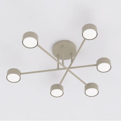 Pritrdjen stropni lestenec HALO 6xGX53/10W/230V bež