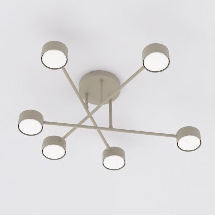 Pritrdjen stropni lestenec HALO 6xGX53/10W/230V bež