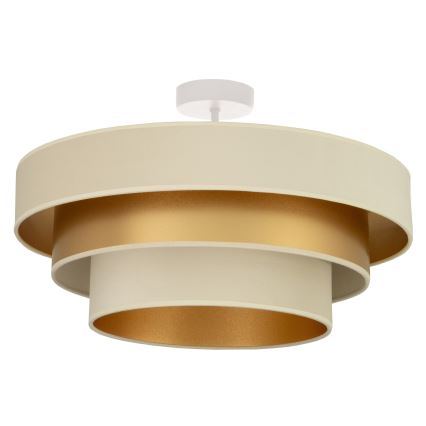Pritrdjen stropni lestenec WENTA 1xE27/60W/230V premer 50 cm bež/zlata