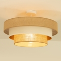 Pritrdjen stropni lestenec WENTA 1xE27/60W/230V, premer 50 cm, juta/bež