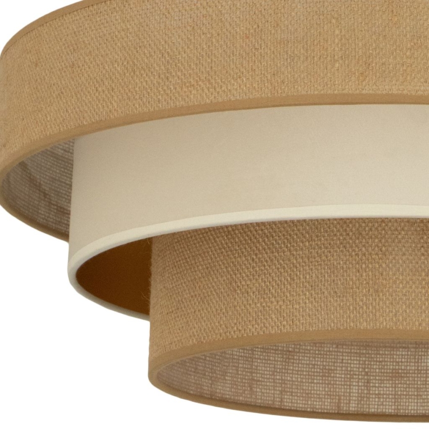 Pritrdjen stropni lestenec WENTA 1xE27/60W/230V, premer 50 cm, juta/bež