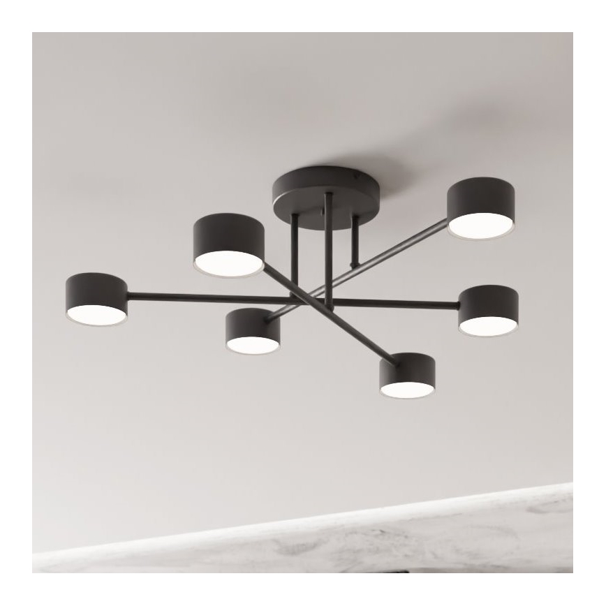 Pritrdjena stropna svetilka HALO 6xGX53/10W/230V črna