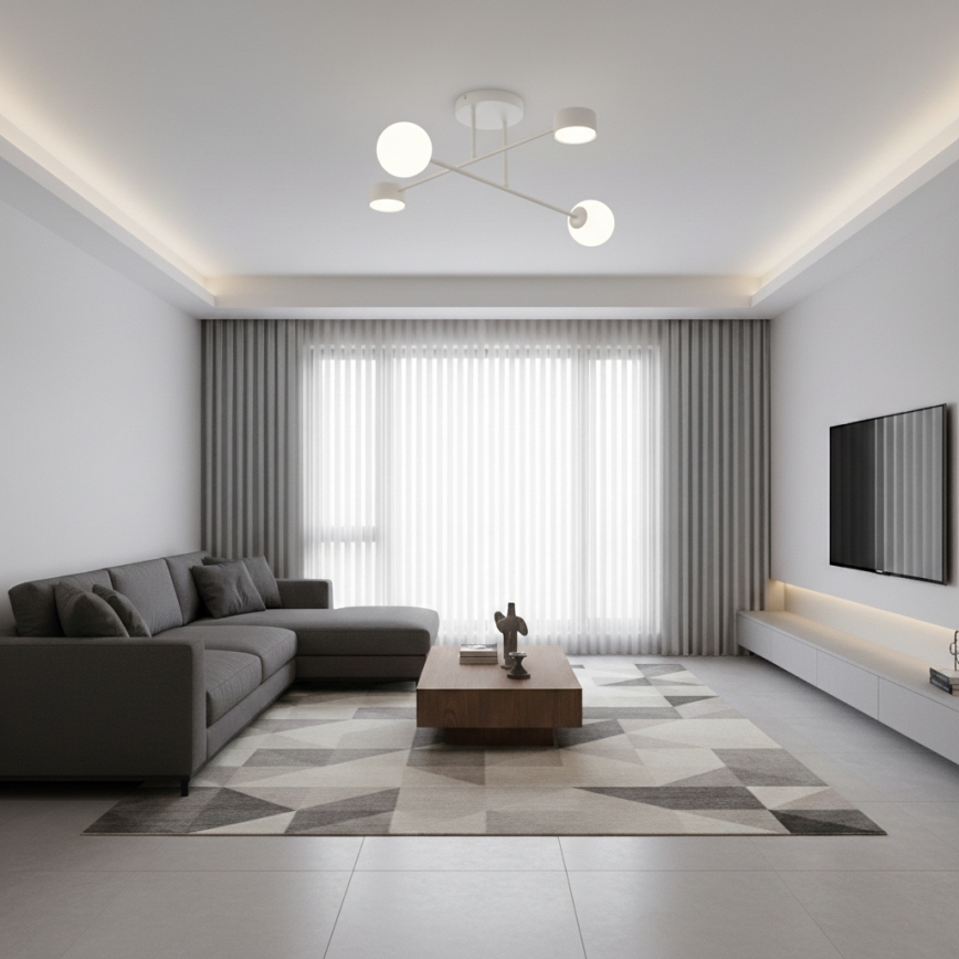 Pritrdljiva stropna svetilka HOLON 2xG9/8W/230V + 2xGX53/12W, bela