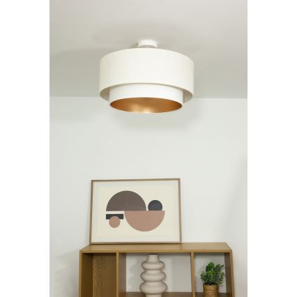 Pritrdljiva stropna svetilka NATIA 1xE27/60W/230V premer 45 cm bela