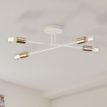 Pritrjen lestenec CAMBRIDGE 4xE27/15W/230V medenina/bela