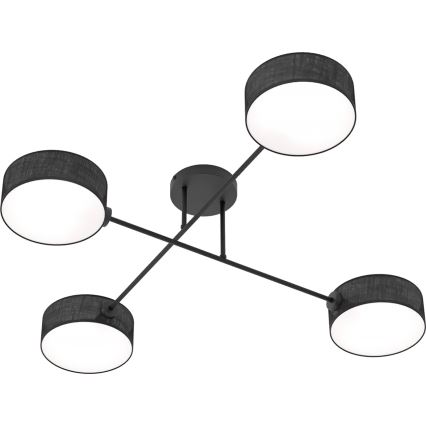 Pritrjen lestenec MAGA 4xE14/10W/230V črn