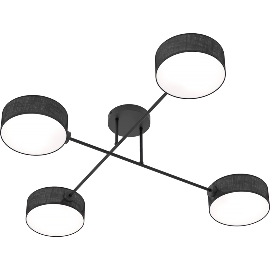 Pritrjen lestenec MAGA 4xE14/10W/230V črn