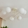 Pritrjen lestenec MOON 6xE27/15W/230V v krem barvi