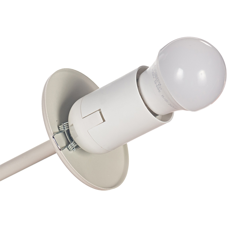 Pritrjen lestenec MOON 6xE27/15W/230V v krem barvi