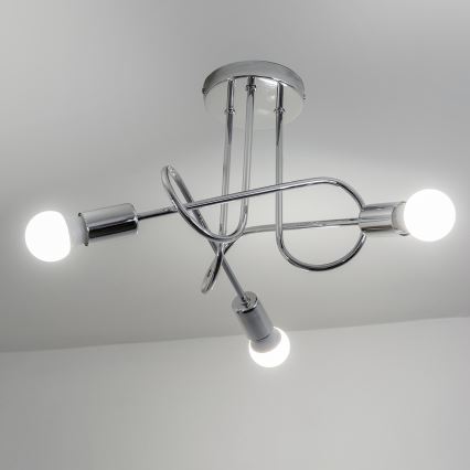 Pritrjen lestenec OXFORD 3xE27/15W/230V, sijajni krom