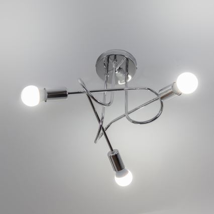 Pritrjen lestenec OXFORD 3xE27/15W/230V, sijajni krom