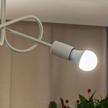 Pritrjen lestenec OXFORD 3xE27/15W/230V v krem barvi