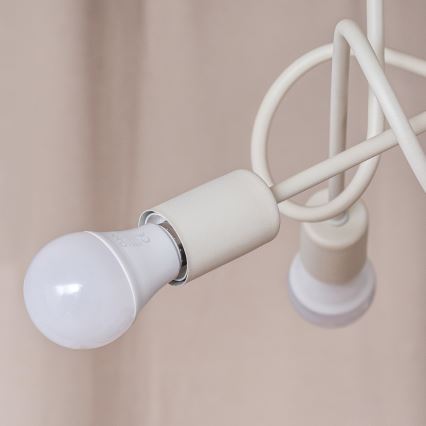 Pritrjen lestenec OXFORD 3xE27/15W/230V v krem barvi