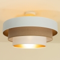 Pritrjen lestenec WENTA 1xE27/60W/230V, premer 50 cm, bež/juta