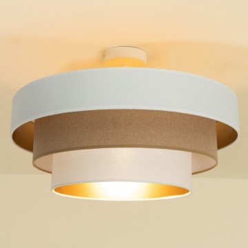 Pritrjen lestenec WENTA 1xE27/60W/230V, premer 50 cm, bež/juta