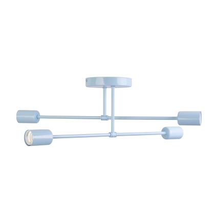 Pritrjen stropni lestenec CAMBRIDGE 4xE27/15W/230V modra