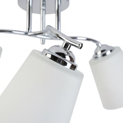 Pritrjen stropni lestenec PAFOS 3xE27/15W/230V, sijajni krom