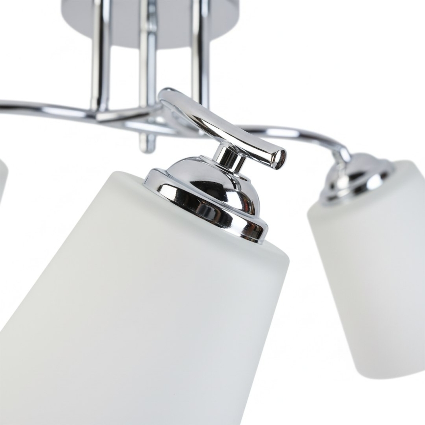 Pritrjen stropni lestenec PAFOS 3xE27/15W/230V, sijajni krom