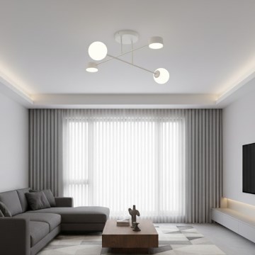 Pritrjena stropna svetilka HOLON 2xG9/8W/230V + 2xGX53/12W siva