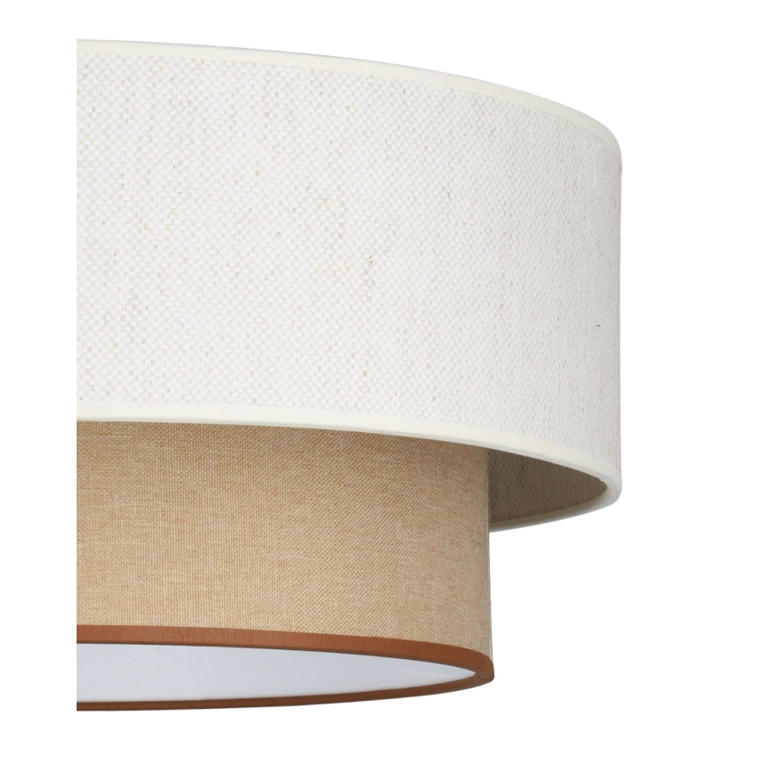 Pritrjena stropna svetilka NATIA 1xE27/60W/230V, premer 45 cm, bela/rjava