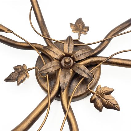 Pritrjena stropna svetilka ROZETA 3xE14/40W/230V bronasta