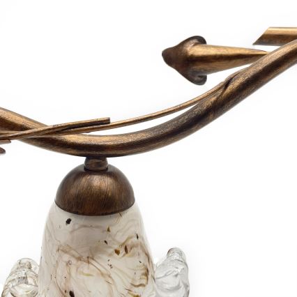 Pritrjena stropna svetilka ROZETA 3xE14/40W/230V bronasta