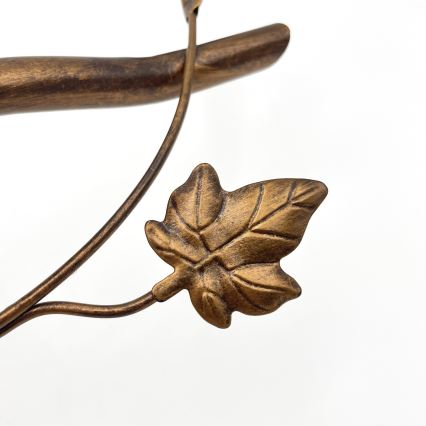 Pritrjena stropna svetilka ROZETA 3xE14/40W/230V bronasta