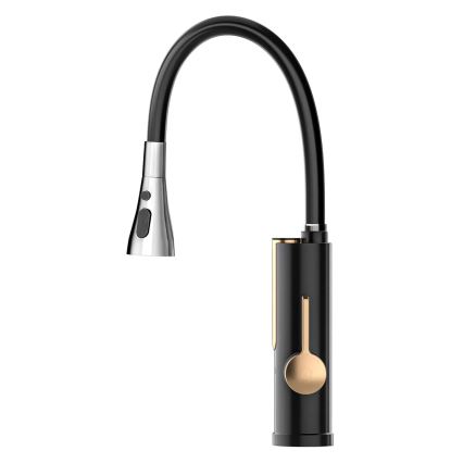 Protočni grelnik vode z LED zaslonom 3000W/230V IPX4 črn