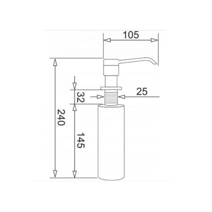 Pyramis 29192191 - Vgradni dozirnik mila, sijajni krom