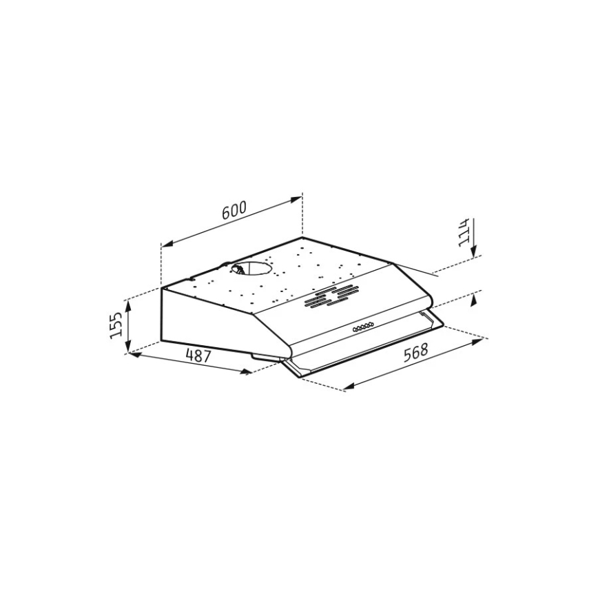 Pyramis 65029502 - Kuhinjska napa z dvema motorjema STANDARD 60 cm nerjaveče jeklo