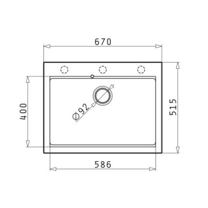 Pyramis 70094201 - Kuhinjsko pomivalno korito SIROS 67x51,5 cm granit/črna