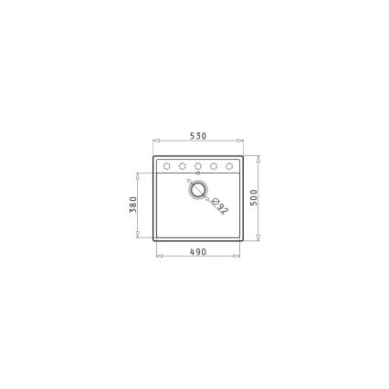 Pyramis 70168301 - Kuhinjsko pomivalno korito CAMEA 50x53 cm granit/črna